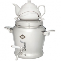کتری قوری عالی نسب  5 لیتری برنجی ارغوان | Alinasab Arghavan Kettle and Teapot Set