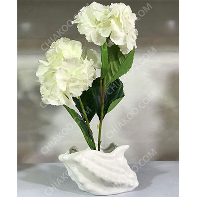 گل مصنوعی آرتانزال(آرتانزه) گلدان صدفی