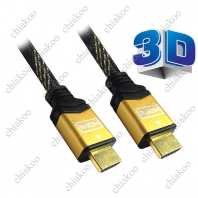 کابل  HDMI  سرپوش طلایی سه بعدی 3 متری با گارانتی معتبر فرانت