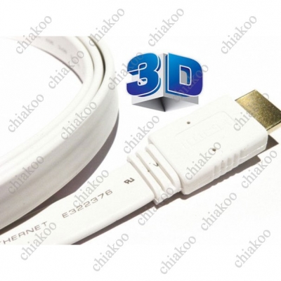 کابل  Flat HDMI  کانکتور طلایی سه بعدی 1.5 متری با گارانتی معتبر فرانت