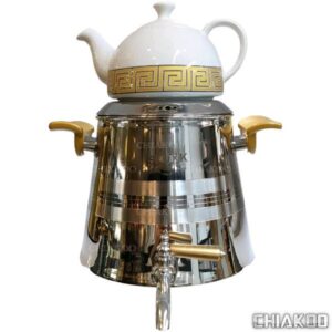 کتری قوری اس لوکس کف چدن 6 لیتر مدل 9024 طلایی هرمی‬