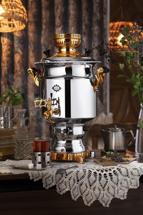 سماور گازی آبتین نفیس طلایی2