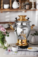 سماور برقی الماس نفیس طلایی2