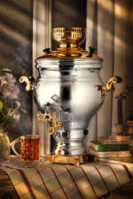 سماور گازی ارس نفیس طلایی2