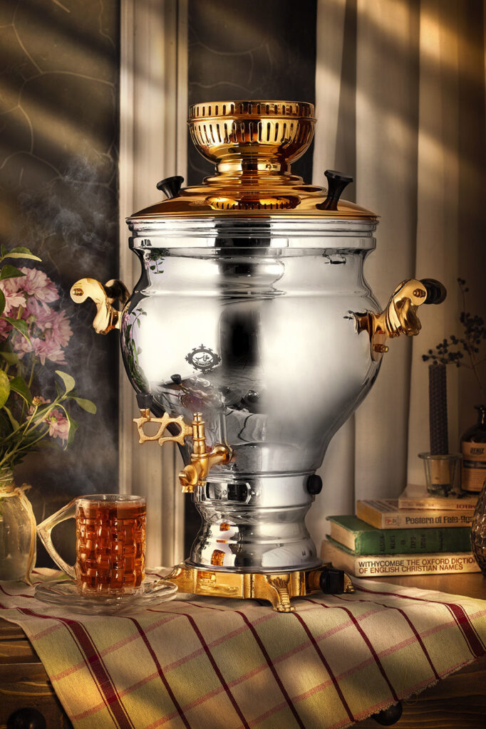 سماور گازی ارس نفیس طلایی2