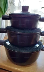 سرویس قابلمه هاردستون 12 پارچه سرامیکی کد CA2130 - Image 6