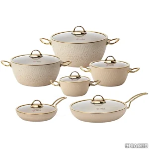 سرویس قابلمه (MGS) ام جی اس 12 پارچه استیل یراق استیل ماینز(فورج)-36