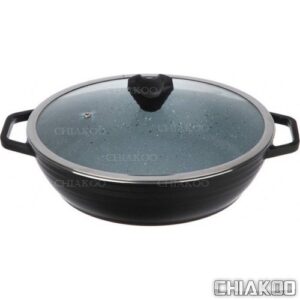 تابه درب دار عروس مدل کلاسیک خطی سایز 28