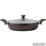 تابه عروس مدل پارمیس با درب پیرکس سایز 22